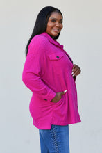 Load image into Gallery viewer, Zenana Full Size Jacquard Shacket in Magenta
