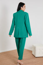 Load image into Gallery viewer, GeeGee Wall Street Full Size Bra, Blazer, and Pants Set in Kelly Green
