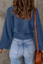 Load image into Gallery viewer, Ribbed Trim Balloon Sleeve Sweater
