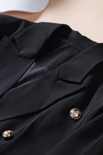 Load image into Gallery viewer, Double-Breasted Lapel Collar Long Sleeve Blazer
