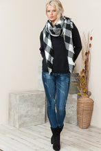 Load image into Gallery viewer, Justin Taylor Plaid Raw Hem Scarf
