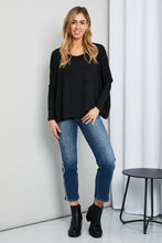 Load image into Gallery viewer, Zenana Full Size Round Neck Pocket Long Sleeve Top
