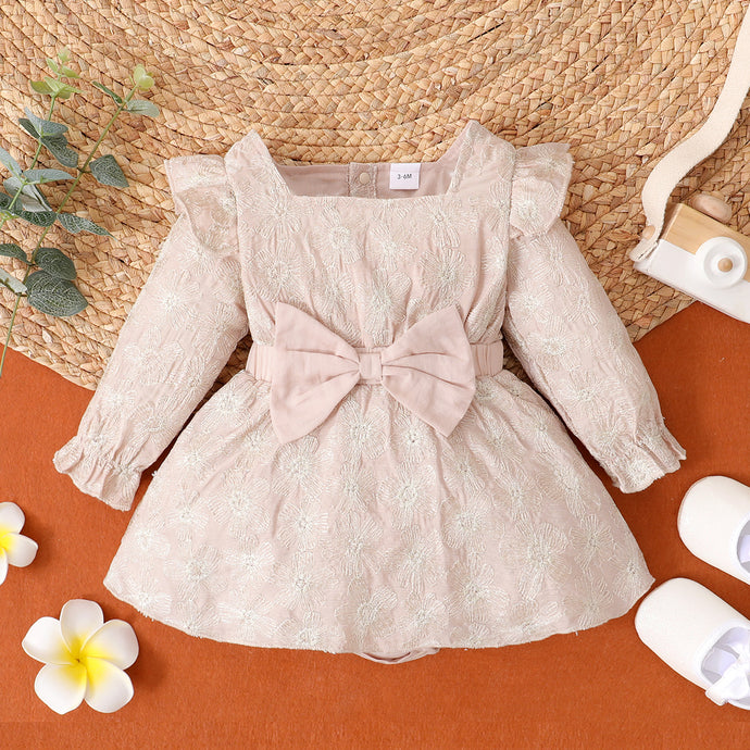 Baby Girl Floral Square Neck Dress