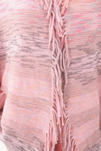 Load image into Gallery viewer, Heathered Open Front Fringed Poncho
