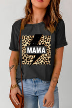 Load image into Gallery viewer, MAMA Leopard Lightning Graphic Tee Shirt
