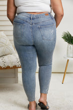 Load image into Gallery viewer, Judy Blue Destroyed Lace Patch Skinny Jeans | DIBS LACE
