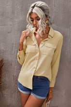 Load image into Gallery viewer, Turn-down Collar Pocketed Button Shirt
