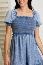 Load image into Gallery viewer, GeeGee Leading Lady Full Size Mineral Wash Chambray Dress
