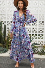 Load image into Gallery viewer, Pink Frill Trim Tiered Maxi Dress DIBS FLORAL
