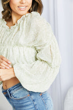 Load image into Gallery viewer, Blu Pepper Sage Cropped Blouse DIBS 1003
