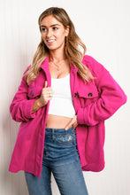 Load image into Gallery viewer, GeeGee Highway Full Size Longline Shirt Jacket with Pockets
