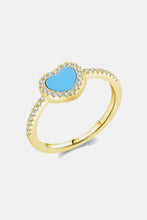 Load image into Gallery viewer, 925 Sterling Silver Artificial Turquoise Ring
