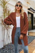 Load image into Gallery viewer, Dropped Shoulder Longline Cardigan with Pockets

