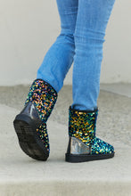 Load image into Gallery viewer, Forever Link Dazzle Me Multicolor Sequin Snow Booties
