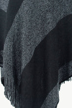 Load image into Gallery viewer, Color Block V-Neck Brushed Poncho
