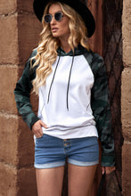 Load image into Gallery viewer, Camouflage Raglan Sleeve Exposed Seam Hoodie
