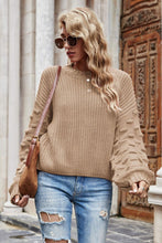 Load image into Gallery viewer, Weekend Style Rib-Knit Dropped Shoulder Sweater
