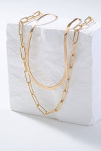 Load image into Gallery viewer, Snake Chain and Cable Chain Double-Layered Necklace
