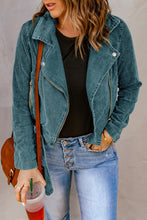 Load image into Gallery viewer, Belted Zip-Up Corduroy Jacket
