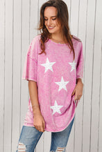 Load image into Gallery viewer, Star Print Dropped Shoulder Tunic T-Shirt
