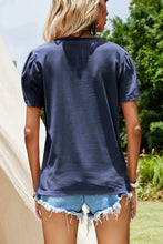 Load image into Gallery viewer, Short Petal Sleeve Crewneck Top
