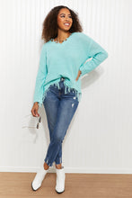 Load image into Gallery viewer, Sew In Love Uptown Girl Full Size Distressed Sweater
