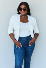 Load image into Gallery viewer, Doublju My Favorite Full Size 3/4 Sleeve Cropped Cardigan in Ivory

