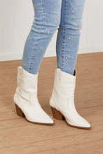 Load image into Gallery viewer, Qupid Howdy Y&#39;all Corp Mid-Calf Cowboy Boots in Stone
