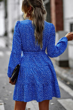 Load image into Gallery viewer, Floral Belted Puff Sleeve Mini Dress
