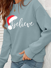 Load image into Gallery viewer, Christmas BELIEVE Crewneck Sweatshirt
