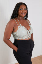Load image into Gallery viewer, Zenana Forever Flirty Full Size Lace Bralette in Light Sage
