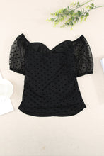 Load image into Gallery viewer, Polka Dot Ruched Sweetheart Neck Top

