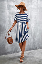 Load image into Gallery viewer, Striped Flounce Sleeve Dress
