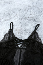 Load image into Gallery viewer, Lace Contrast Ruffled Teddy Lingerie
