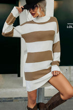 Load image into Gallery viewer, Striped Horizontal Ribbing Sweater Dress

