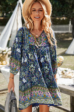 Load image into Gallery viewer, Bohemian Balloon Sleeve Dress DIBS BOHO
