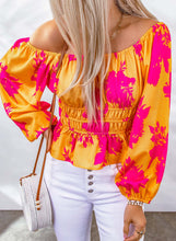 Load image into Gallery viewer, Floral Off-Shoulder Peplum Blouse
