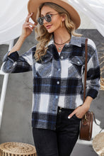 Load image into Gallery viewer, Plaid Button Down Shirt Jacket with Breast Pockets
