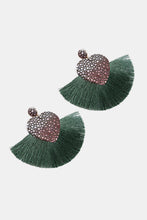 Load image into Gallery viewer, Heart Shape Fringed Dangle Earrings
