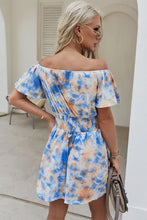 Load image into Gallery viewer, Off-Shoulder Short Flutter Sleeve Mini Dress
