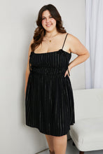 Load image into Gallery viewer, White Birch Full Size Striped Spaghetti Strap Dress
