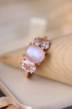 Load image into Gallery viewer, High Quality Natural Moonstone 925 Sterling Silver Three Stone Ring
