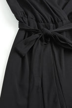 Load image into Gallery viewer, Mesh Sleeve Belted Jumpsuit
