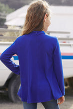 Load image into Gallery viewer, Girls Cutout Mock Neck Zip-Back Top
