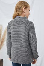 Load image into Gallery viewer, Girls Dropped Shoulder Turtleneck Sweater
