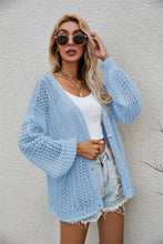 Load image into Gallery viewer, Openwork V-Neck Dropped Shoulder Cardigan
