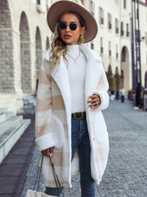 Load image into Gallery viewer, Plaid Lapel Collar Brushed Coat with Pockets
