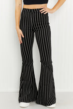 Load image into Gallery viewer, Kancan Blakely Pinstripe High-Rise Super-Flare Jeans
