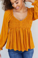 Load image into Gallery viewer, GeeGee Penthouse Full Size Smocked Blouse

