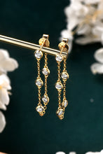 Load image into Gallery viewer, 1 Carat Moissanite 925 Sterling Silver Chain Earrings
